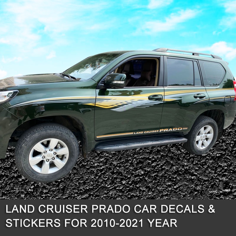 fit for Toyota land cruiser Prado color bar car stickers Small letters