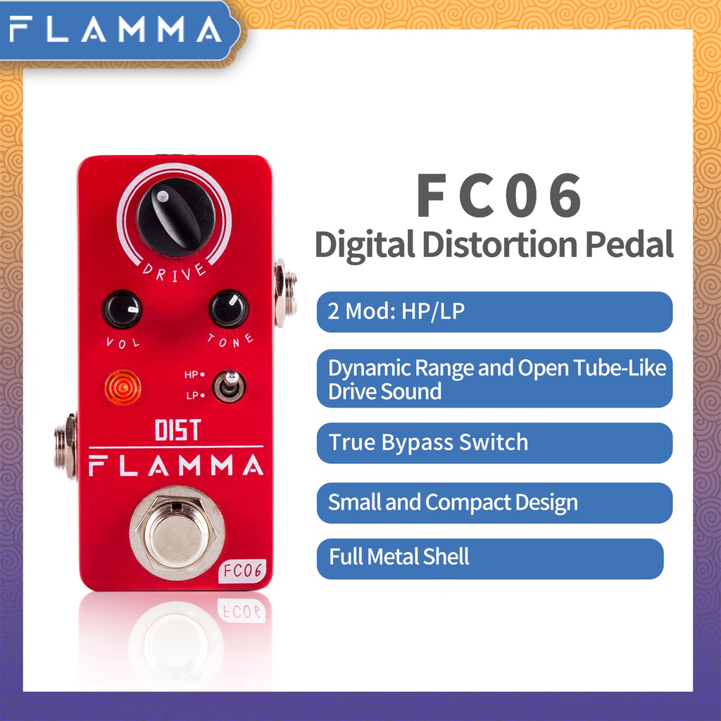 FLAMMA FC06 Distortion Guitar Pedal Electric Guitar Distortion Effects