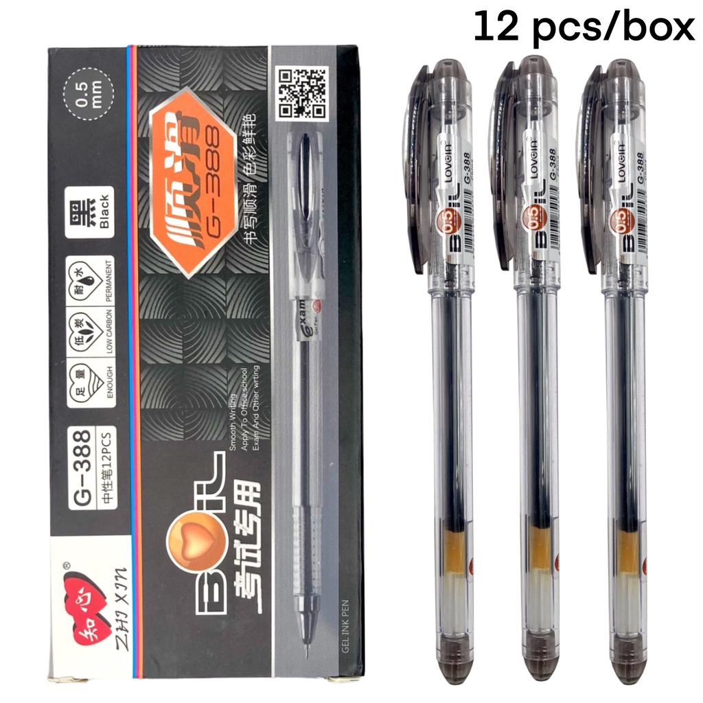 XP757 (12pcs) ZHIXIN BOIL Gelpen Set Ballpen 0.5mm Black ink Ball pen