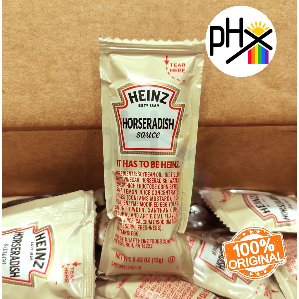Heinz Horseradish Sauce Condiment Packets Individual Prepared