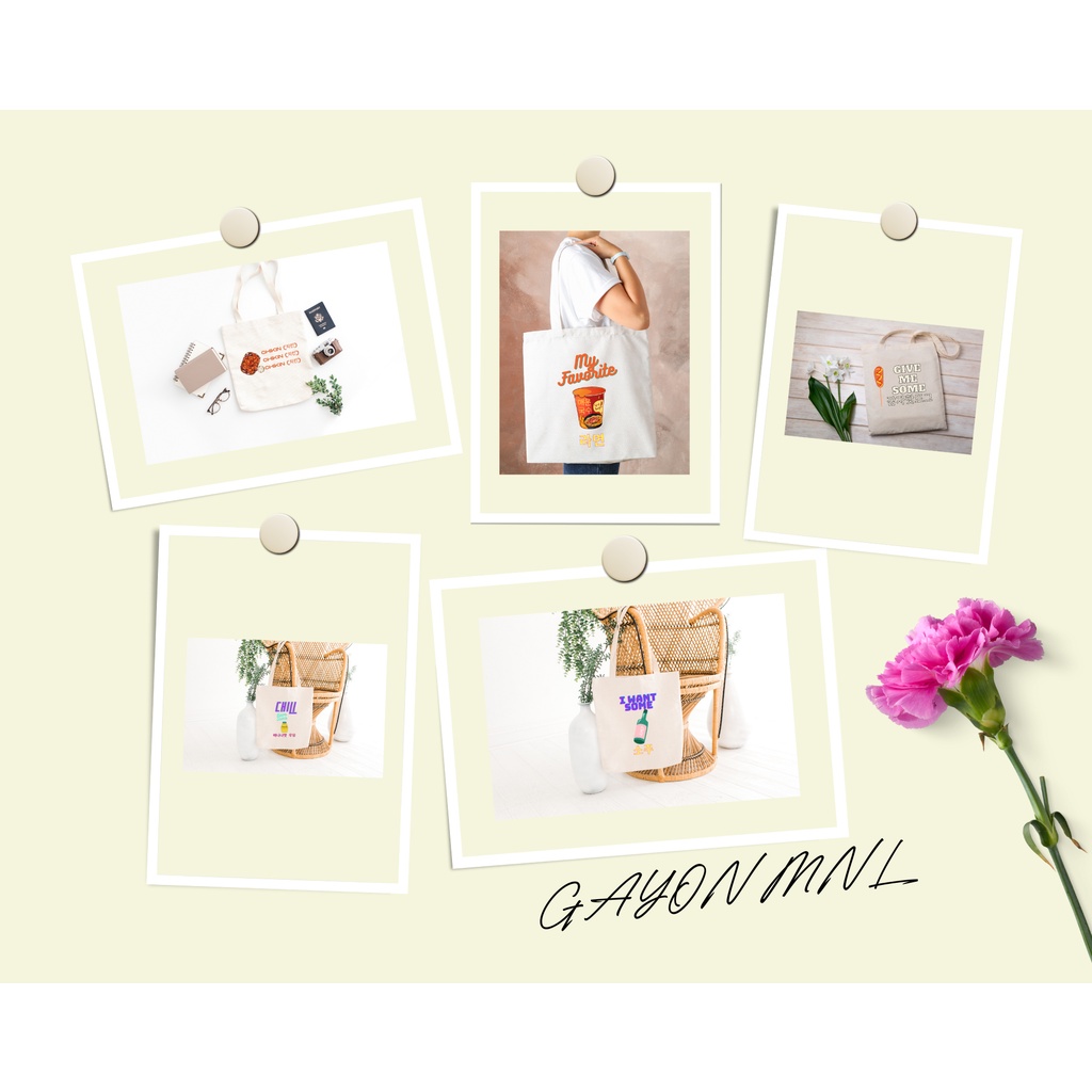 Tote Bag Korean Style Batch 2 [High Quality Canvas] Size 12inches x