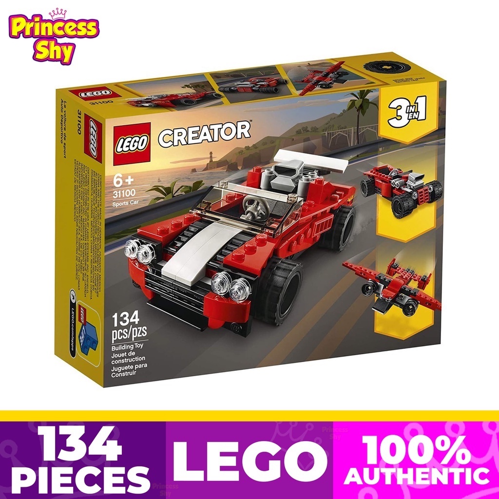 LEGO Creator 3 in 1 Sports Car 31100 Building Toy 134 Pieces Ages 6