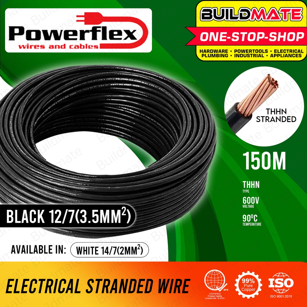 BUILDMATE Powerflex Electrical Wire THHN Stranded Cable Wire Pure