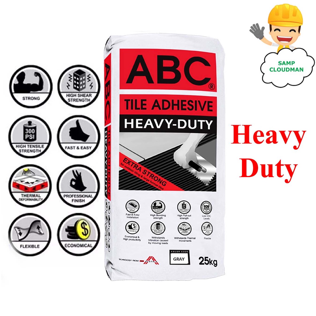 ABC Tile Adhesive HeavyDuty 25 Kg Tiles Adhesives per BAG Gray
