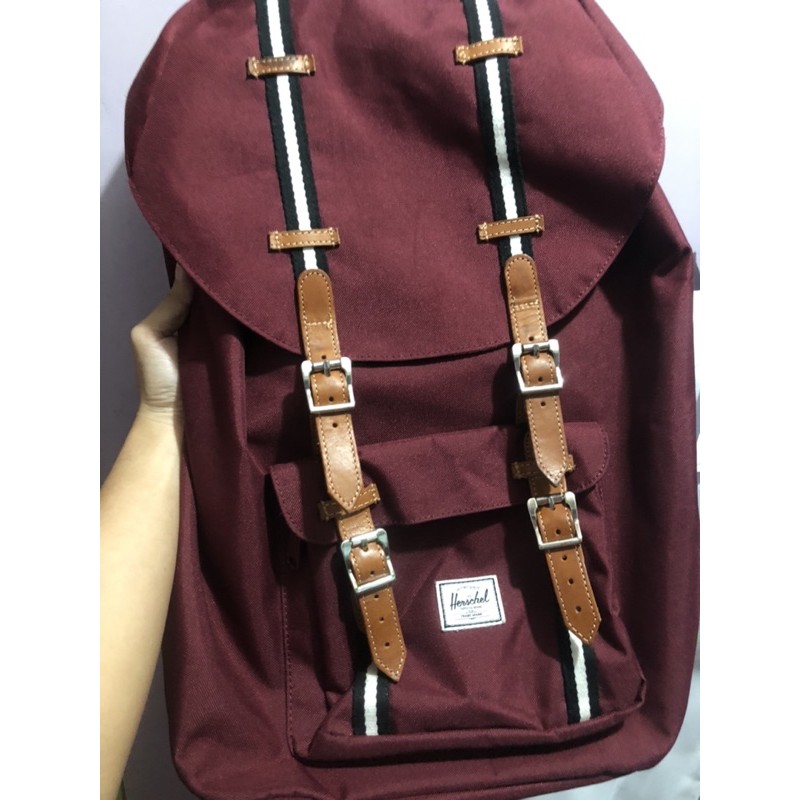 ORIGINAL Herschel maroon 25L backpack Shopee Philippines