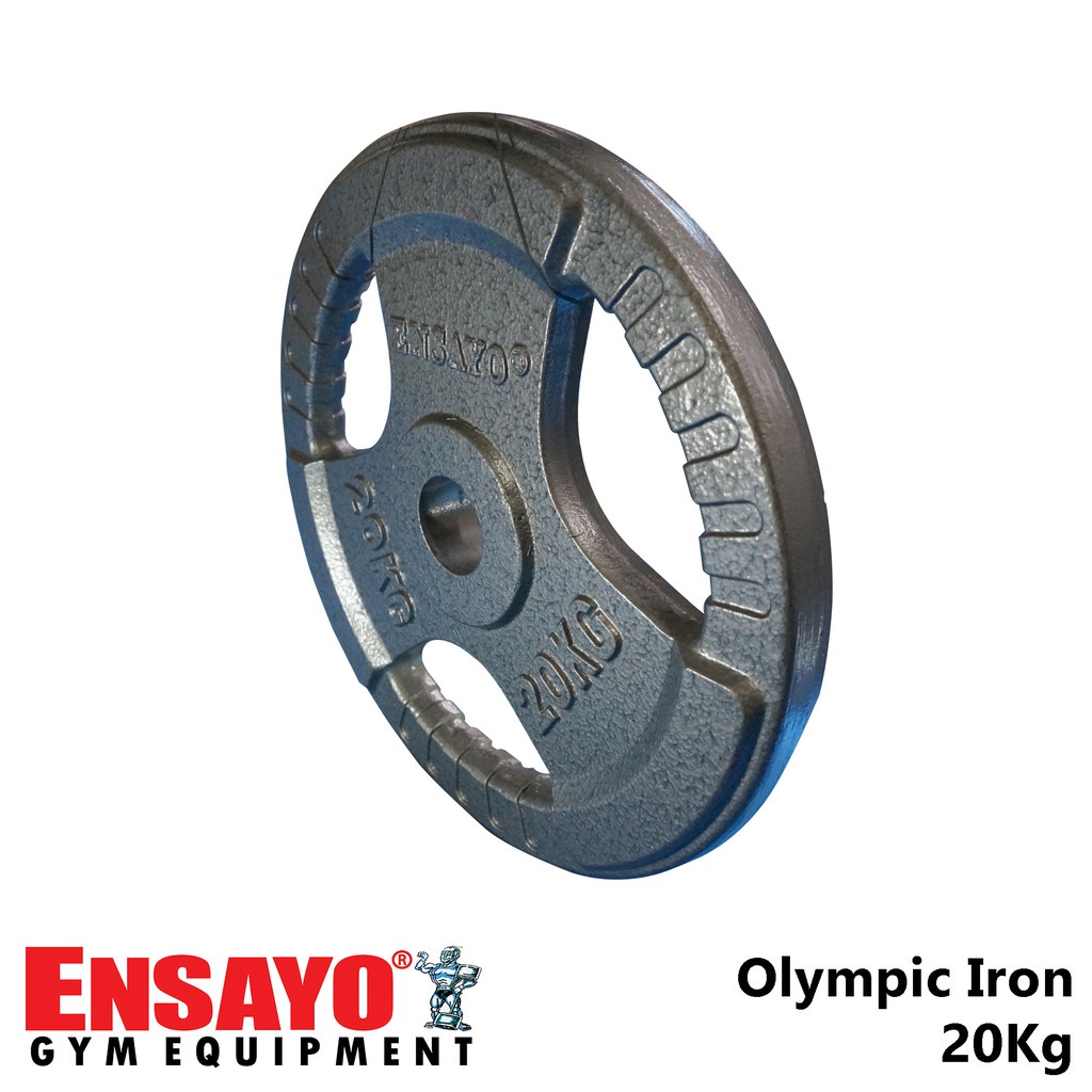 ⊙ENSAYO Olympic Weight PLATES 20Kg Rubber Iron Bumper 45Lbs 20 Kg Plate