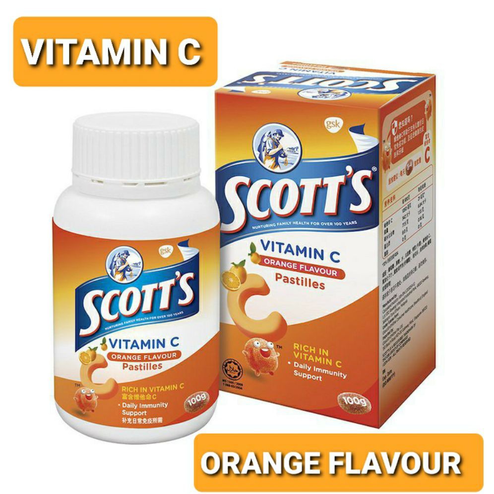 Scott's Chewable GUMMY Vitamin C for kids Orange Flavour 50's (100g