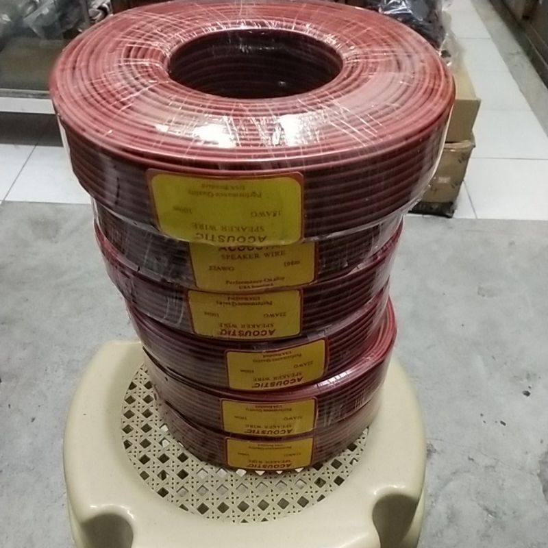 speaker wire pure copper22,18,16 acoustic red/blk Shopee Philippines