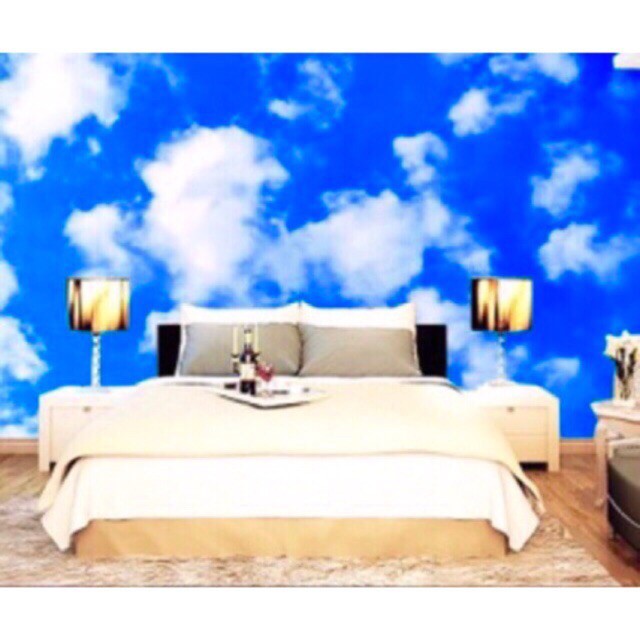 WHB Clouds and Galaxy Wall Sticker Home Renovation PVC Self Adhesive