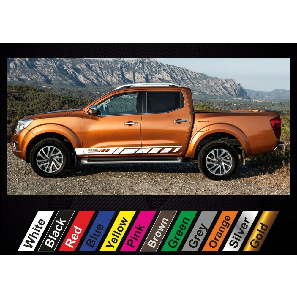 x2 stickers for Nissan Navara graphics side stripe decal sticker 24
