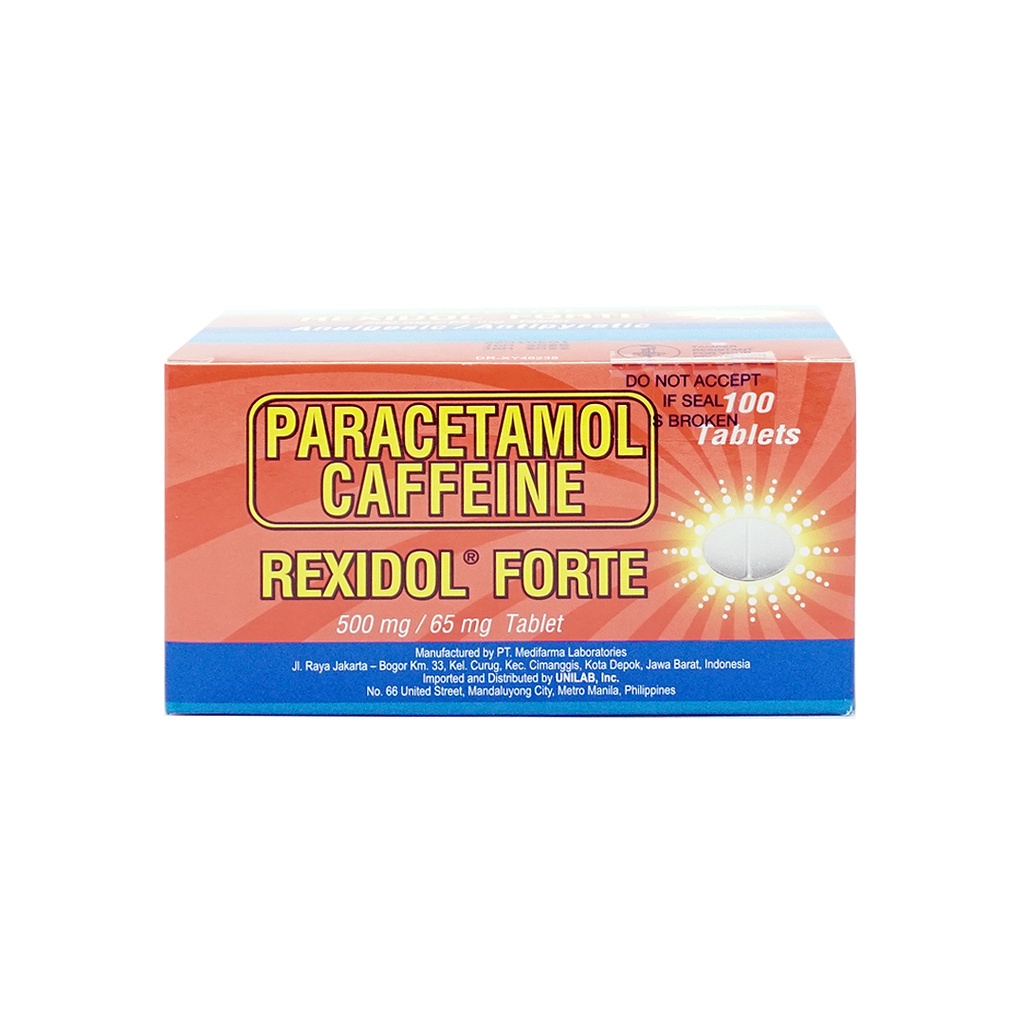 Rexidol Forte Paracetamol Caffeine 500/65mg Tab (10 pcs/pack) Shopee Philippines