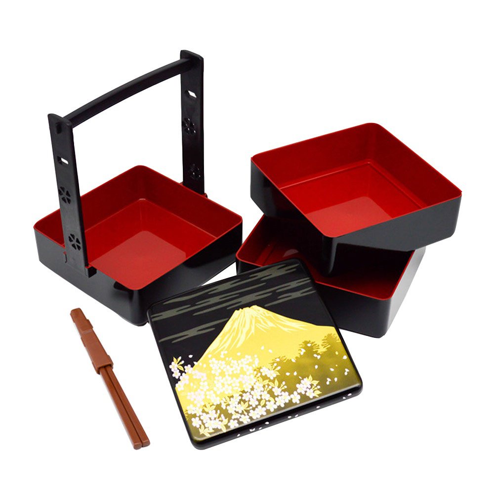 1 Set Japanese Style Sushi Storage Box Threelayers Food Container