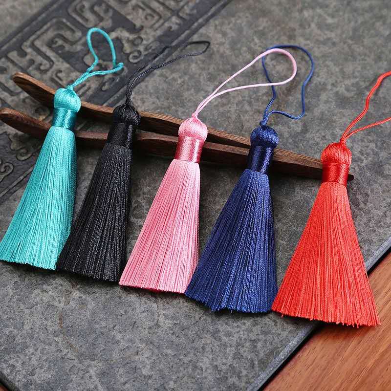 High Quality Tassel! 8cm Short Tassel Anti Wrinkle Vertical Ice Silk