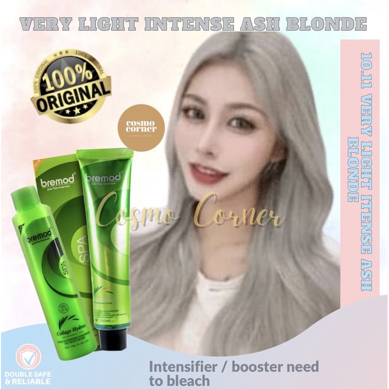 Very Light Intense Ash Blonde 10.11 Bremod Hair Color with Oxidizing