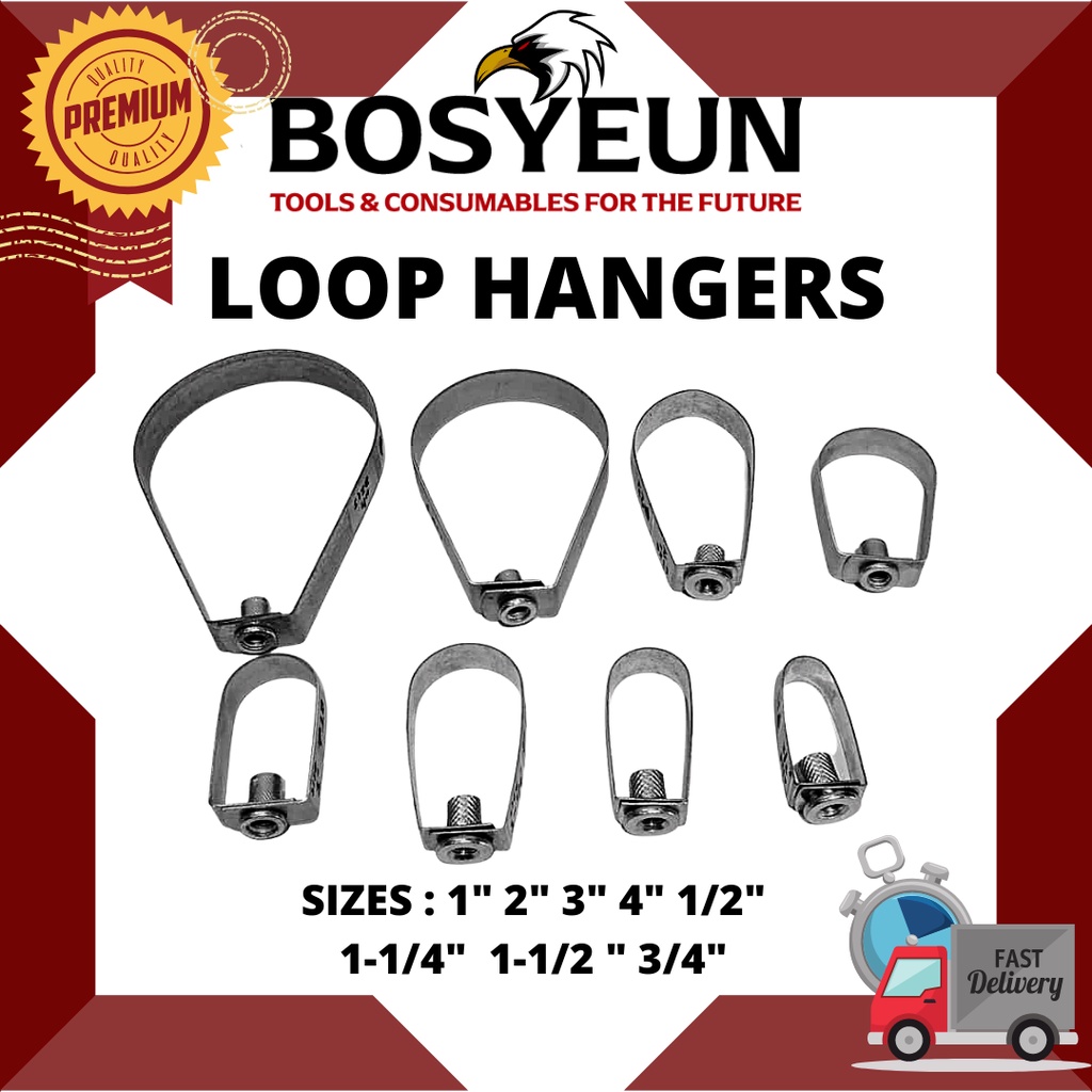 Loop Hanger / Pipe Hanger for plumbing and fire pro sizes 1,2,3,4,1/2,1