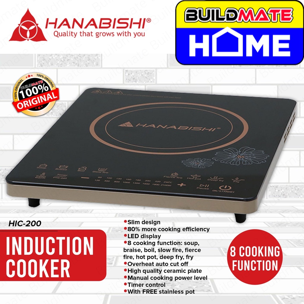 HANABISHI Induction Cooker Stove with LED Display HIC200 •BUILDMATE• Shopee Philippines