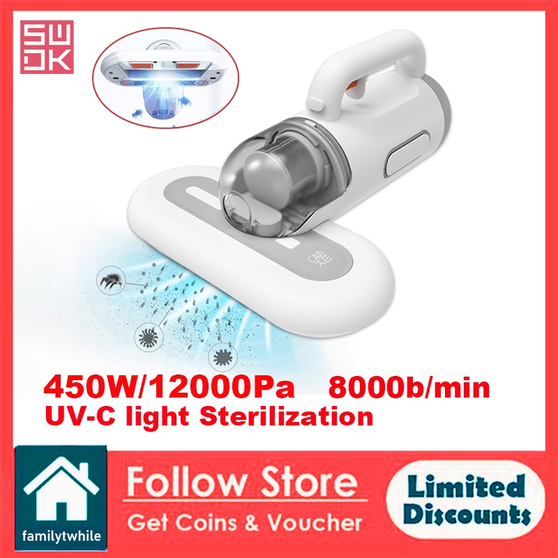SWDK KC101 Xiaomi Handheld Dust Mite Remover 12000Pa UV LIGHT Vacuum