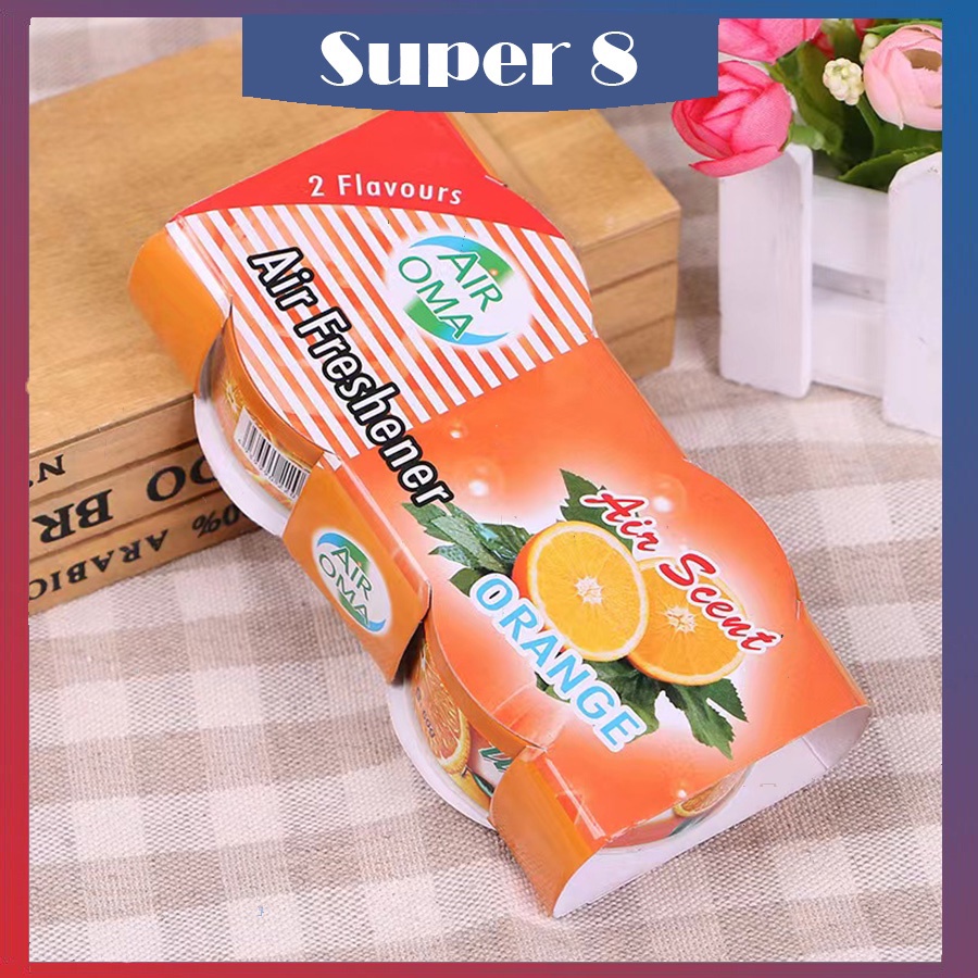 SUPER8 2 IN1 Air Freshener Perfume Solid Lemon scents Dry Air Freshener