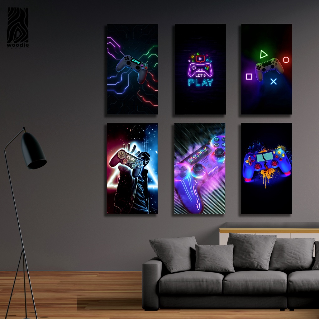 HIASAN DINDING Woodie Wall Poster Gaming Edition V4 Wall Decor Room