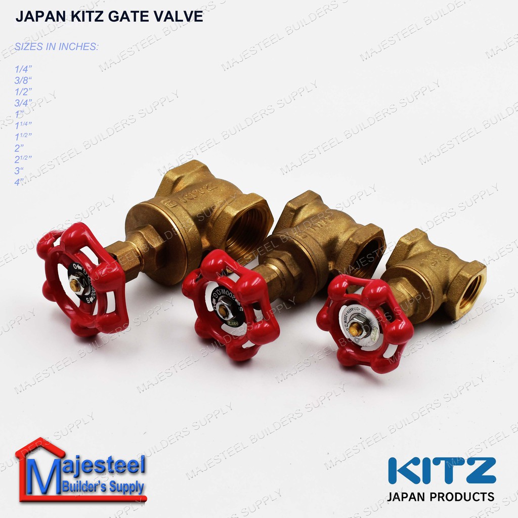 JAPAN KITZ AKFH CLASS 125 BRASS GATE VALVE 1/2'' 3/4'' 1