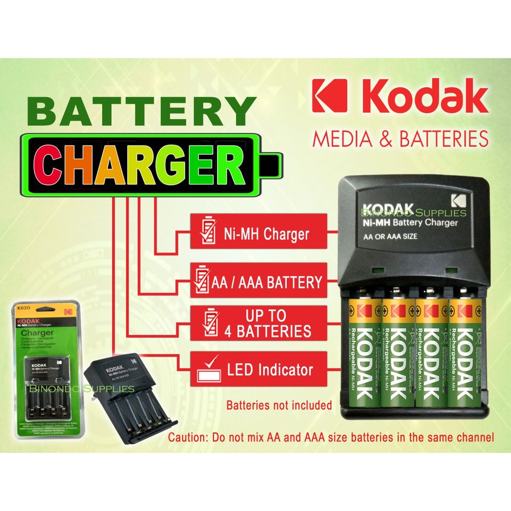 Kodak Battery Charger Rechargeable Battery Charger Dual Charger NiMH