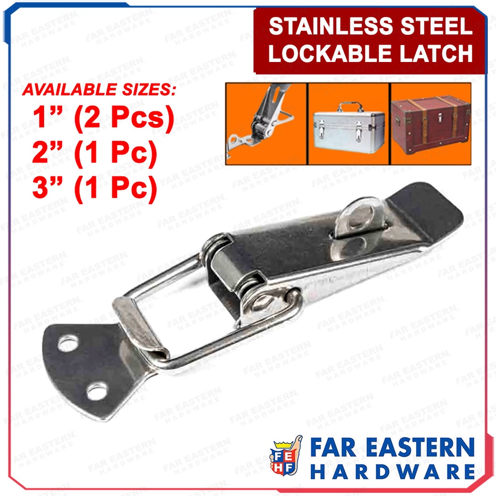 Stainless Steel Lockable Lock Latch Latches Shopee Philippines