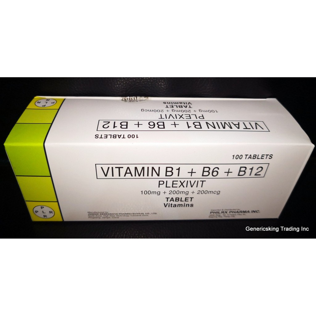 VITAMIN B COMPLEX (VITAMIN B1 + B6 + B12) X 100 TABS Shopee Philippines