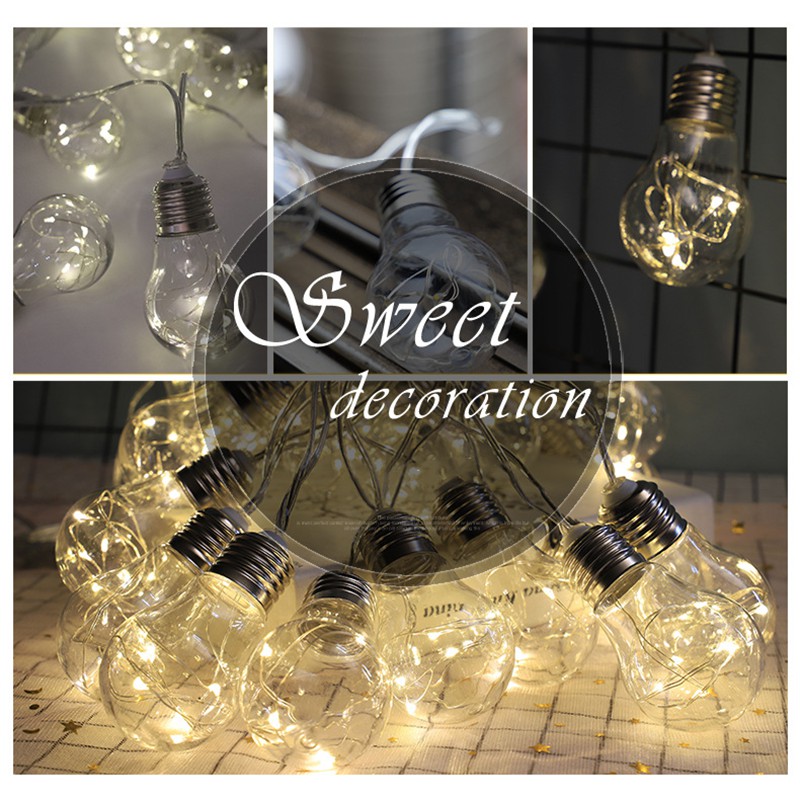 20/10LED Solar Christmas String Lights Outdoor Waterproof Fairy Light