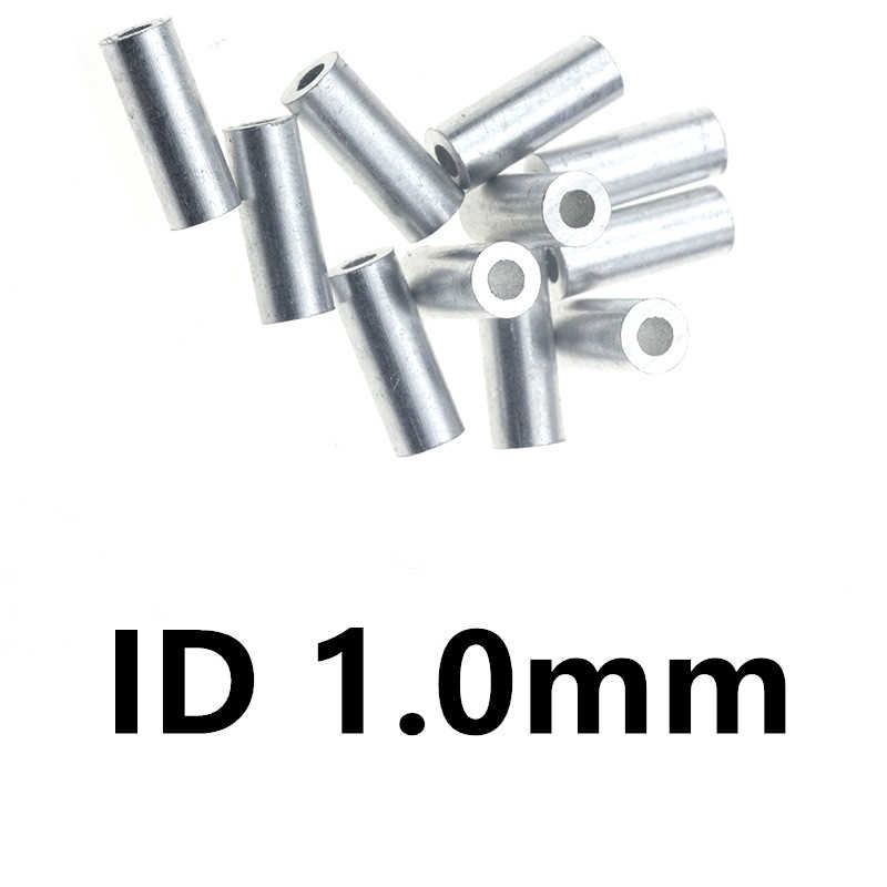Rompin 100pcs Lot White Round Real Aluminum Tube Wire Pipe Crimp Sleeves Sea Fishing Line