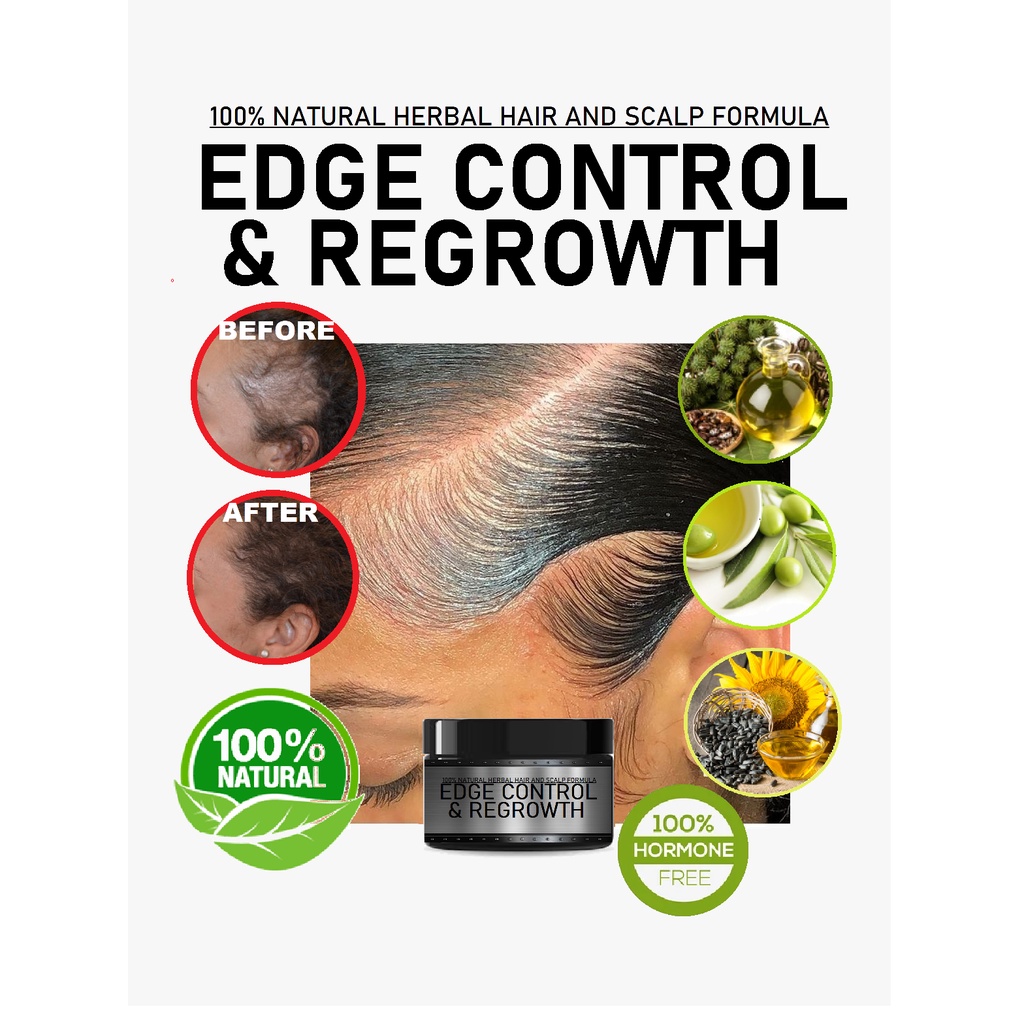 Edge control styling & regrowth pomade for thinning and balding