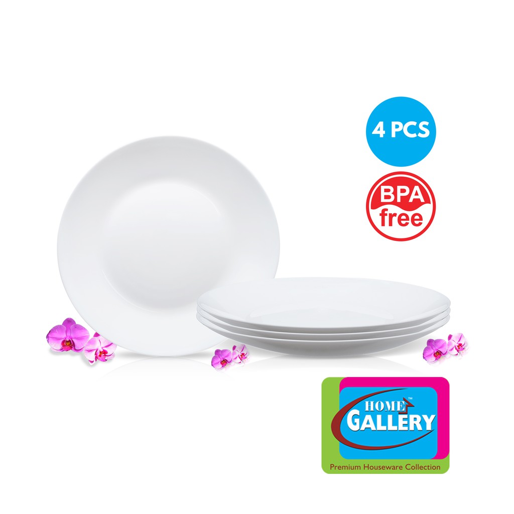 Home Gallery Opal Glass Dinner Plate 4pcs 10inches (HGDP100/4