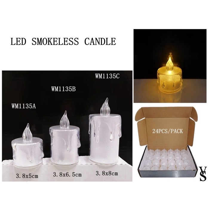 Led Battery Operated Candle Electronic Flameless Candle Altar Light For Candle Holder Weeding