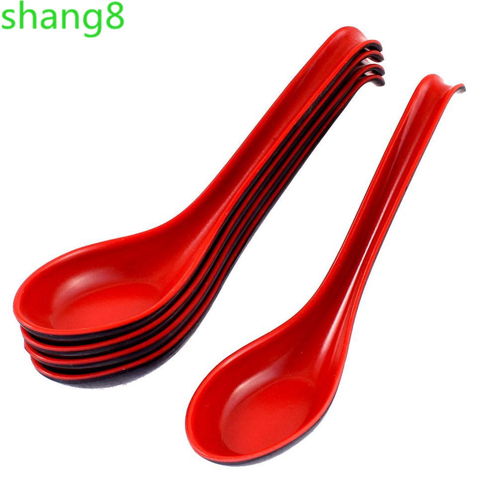 Plastic Red Black Color Japanese Soup Spoon Home Flatware Shopee