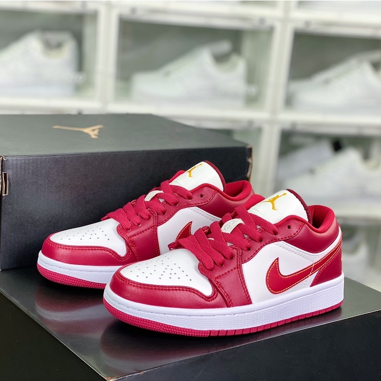 Nike Air Jordan 1 "Red White" Low Cut Basketball Shoes Casual Sneakers
