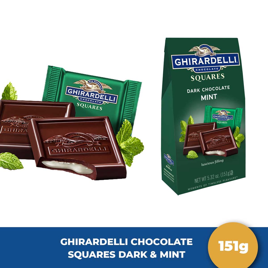 Ghirardelli Dark Chocolate with Mint Squares 151g Shopee Philippines