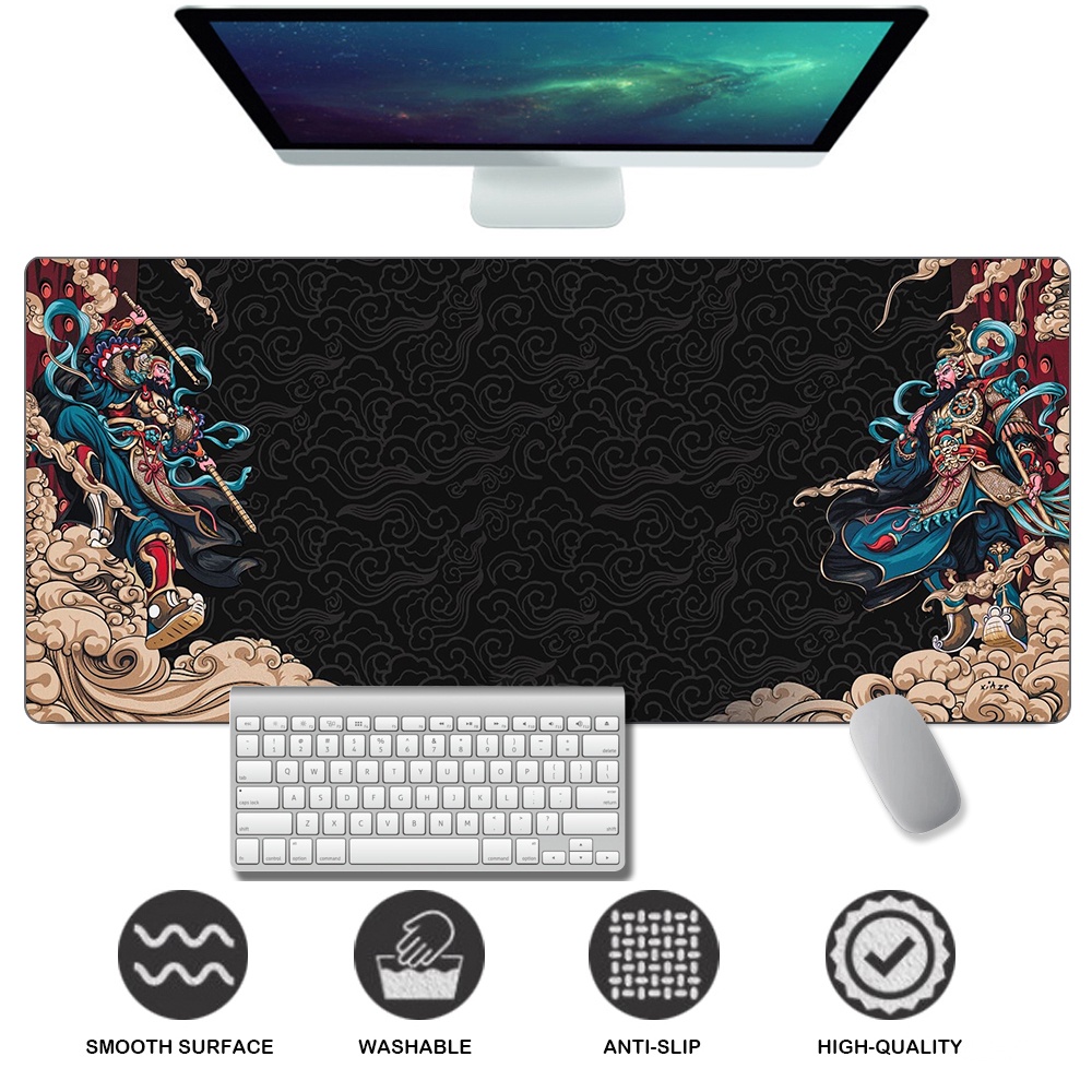 Chinese door god Mousepad Extended Mousepad Large Gaming Mouse pad