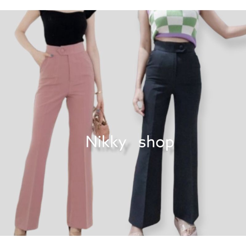 HighWaisted WideLeg Pants Long Legs Very Beautiful Work Wear To Keep