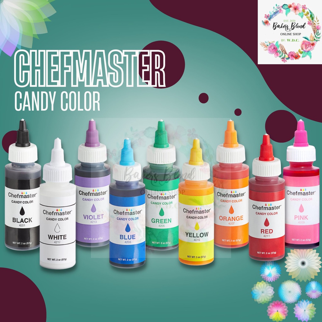 Chefmaster Candy Colors 2oz Oil Based Food Color Shopee Philippines
