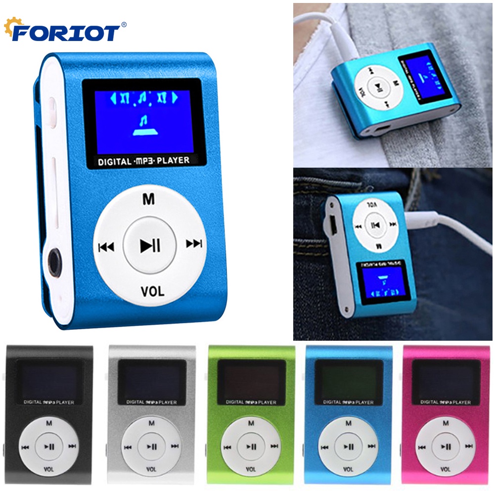 FORIOT MP3 Player with Clip Portable HiFi USB Mini Music Walkman Media