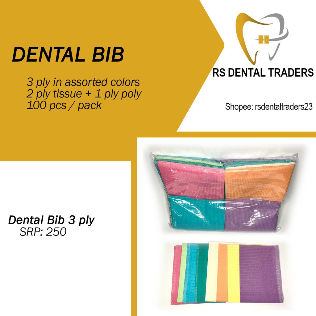 Dental Bib (Poly bib) 3 ply by Shopee Philippines