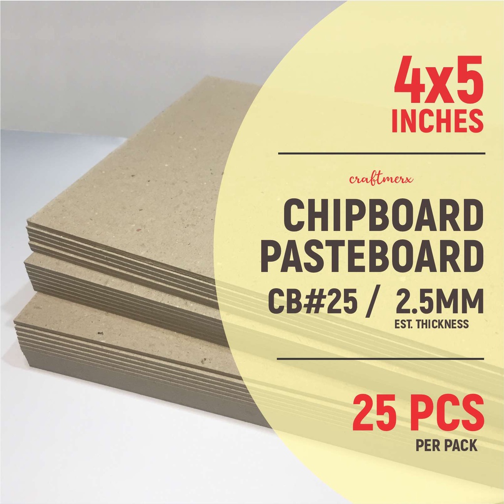 25 pcs CHIPBOARD 25. 4x5 inches, 2.5mm, 25 pcs photocard packaging