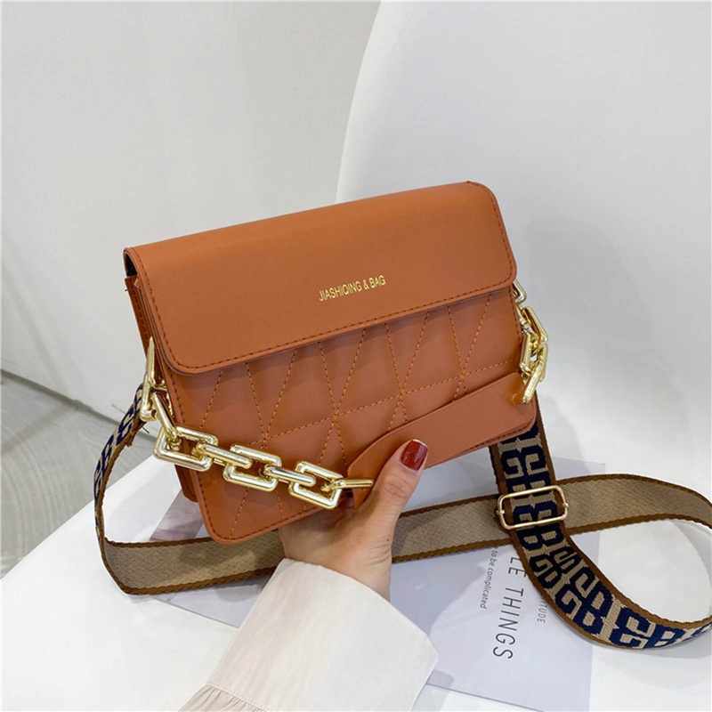 FANCY Women Luxury Brand Shoulder Bags Large Golden Chain Female