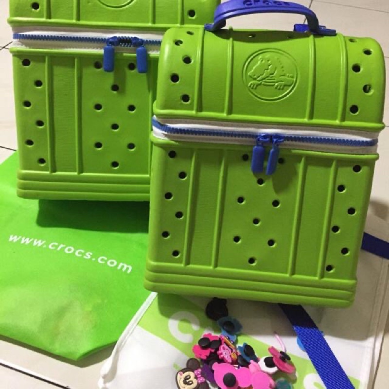 Crocs Backpack Leather Small And Large Shopee Philippines