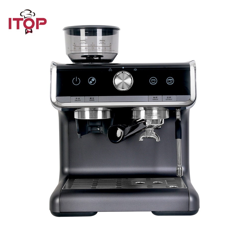 ITOP 15Bar Espress Coffee Machine with Grinder 3in1 Semiautomatic