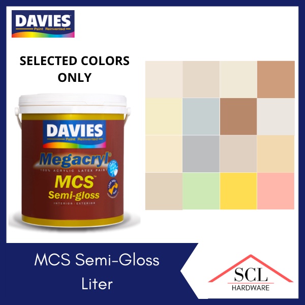 DAVIES Megacryl Semi Gloss 1 Liter (Neutrals + other colors) Shopee
