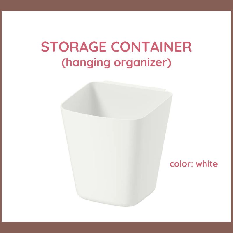 White Storage Container Hanging Organizer Wall Storage Sunnersta
