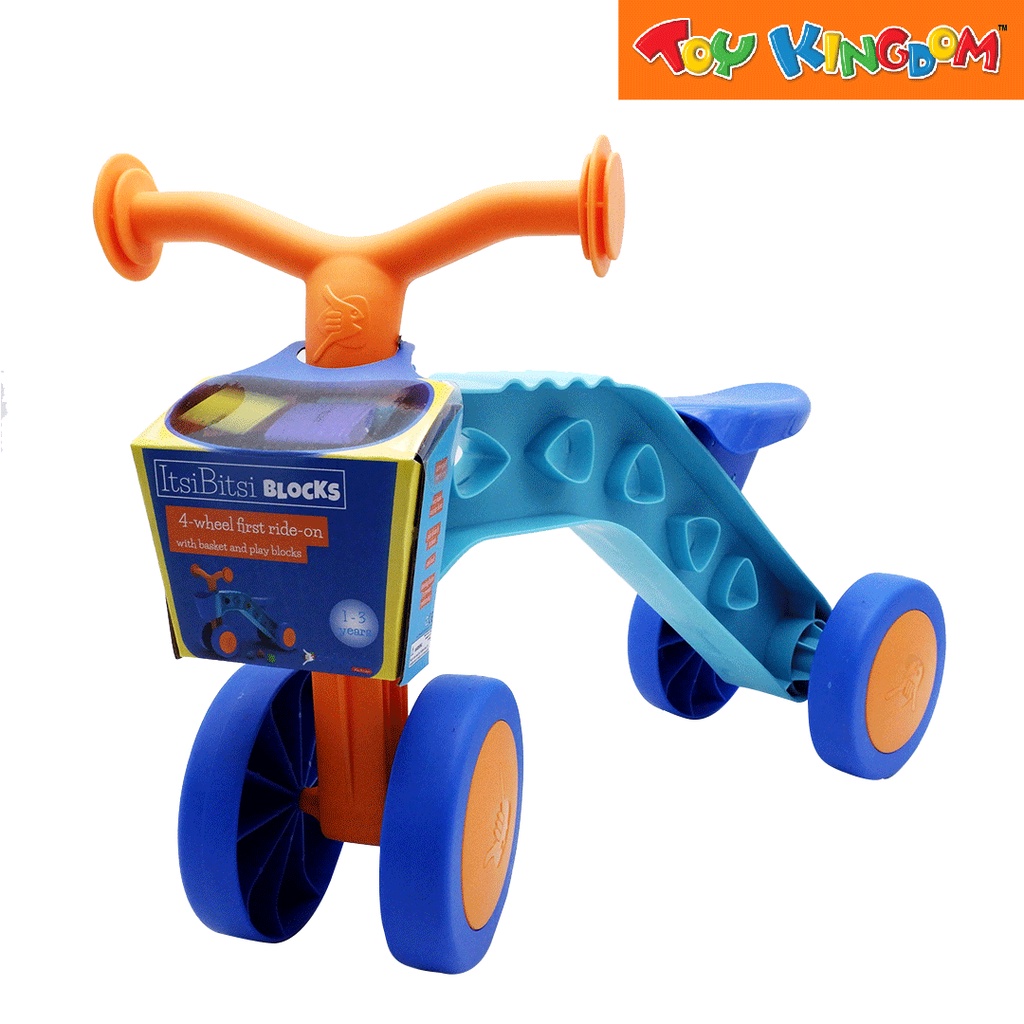Chillafish ItsiBitsi Blocks 4Wheel First RideOn Orange and Blue