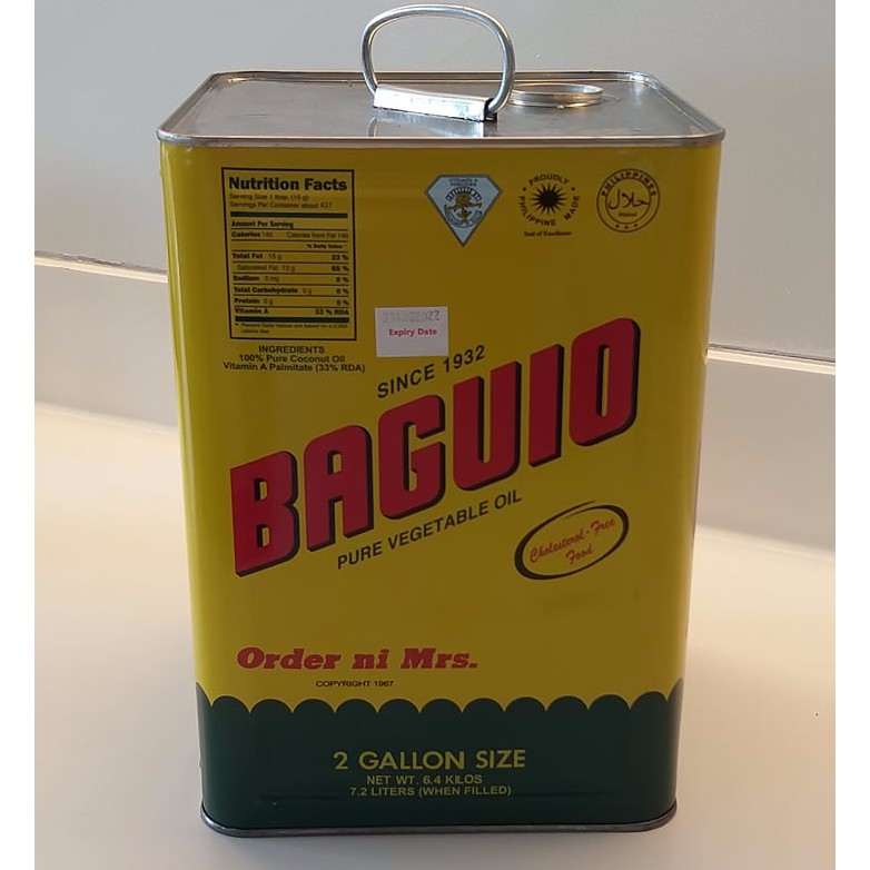 Baguio Pure Vegetable Oil (2 Gallon Size) Shopee Philippines