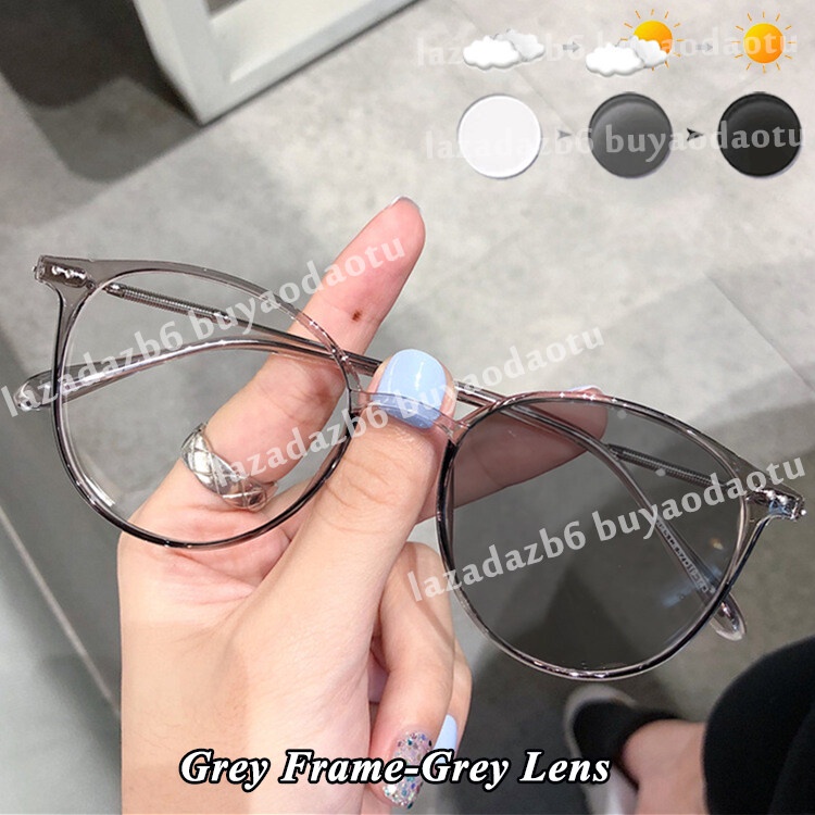 Retro Glasses Color Changing Anti Blue Light Myopia Glasses Myopia