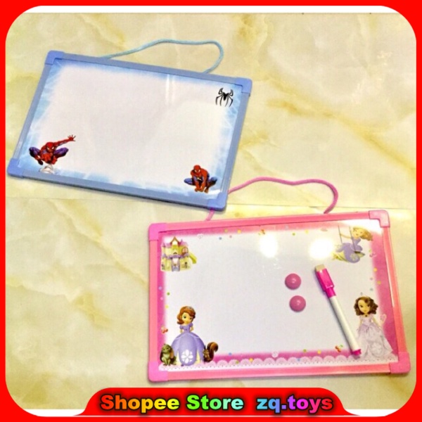Children's cartoon whiteboard with whiteboard pen and writing board toy
